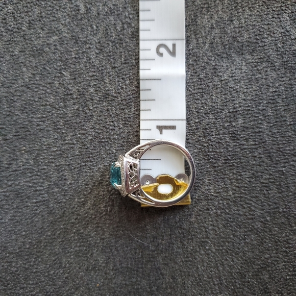 Stunning Blue Zircon Diamond Ring ๐ ๐ - Picture 14 of 15